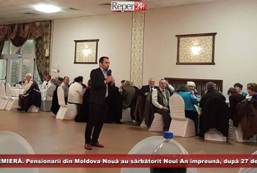 PREMIERĂ. Pensionarii din Moldova Nouă au sărbătorit Noul An împreună, după 27 de ani