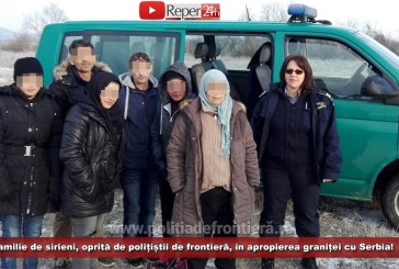 Familie de sirieni, oprită de polițiștii de frontieră din Caraș-Severin, în apropierea graniței cu Serbia!
