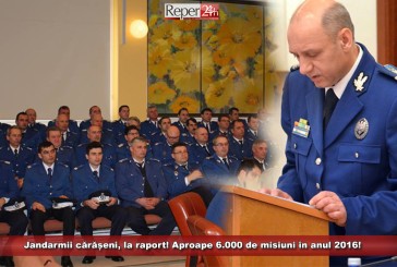 Jandarmii cărășeni, la raport! Aproape 6.000 de misiuni în anul 2016!