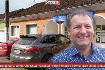Bolidul de lux al primarului LALA, incendiat în plină stradă pe DN 57 între Anina și Bozovici!