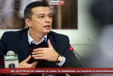 Premierul GRINDEANU, despre discursul președintelui IOHANNIS: „Eu aș fi făcut un îndemn la calm, la stabilitate, la revenire la normalitate!”