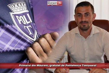 Primarul din Măureni, gratulat de Politehnica Timișoara!