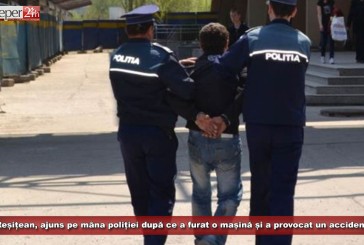 Reșițean, ajuns pe mâna Poliției după ce a furat o mașină și a provocat un accident!