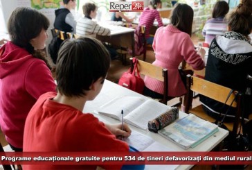 Programe educaționale gratuite pentru 534 de tineri defavorizați din mediul rural