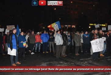 UPDATE: Reșițenii, la unison cu întreaga țară! Sute de persoane au protestat în centrul civic!