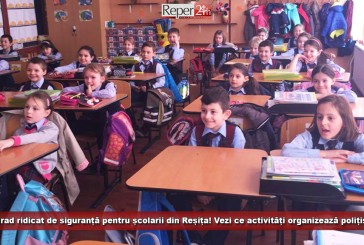 Grad ridicat de siguranță pentru școlarii din Reșița! Vezi ce activități organizează polițiștii în acest sens!