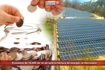Economie de 10.000 de lei pe lună la factura de energie! La Herculane se văd primele avantaje ale parcului fotovoltaic