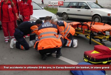 Trei accidente în ultimele 24 de ore, în Caraș-Severin! Un bărbat, în stare gravă