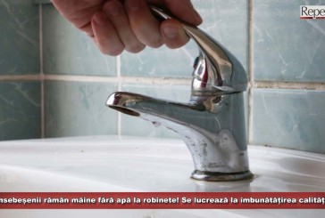 Caransebeșenii rămân fără apă la robinete, timp de 8 ore! Aquacaraș lucrează la îmbunătățirea calității apei furnizate!