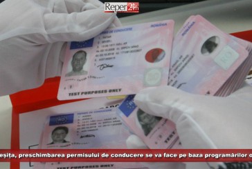 La Reșița, preschimbarea permisului de conducere se va face doar pe baza programărilor online!