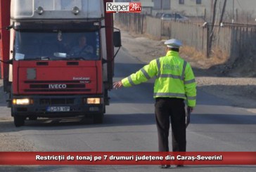 Restricții de tonaj pe 7 drumuri județene din Caraș-Severin! Măsura este valabilă timp de doi ani!