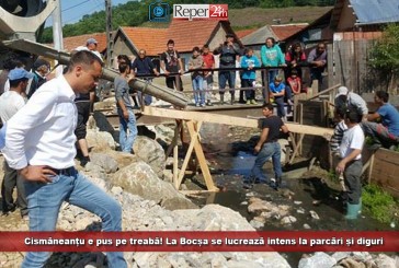 Cismăneanțu e pus pe treabă! La Bocșa se lucrează intens la parcări și diguri