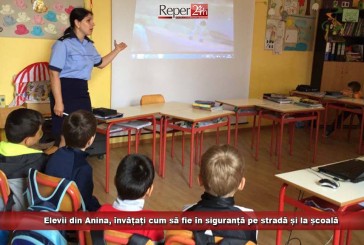 Elevii din Anina, învățați cum să fie în siguranță pe stradă și la școală