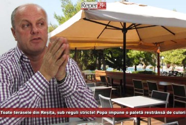 Toate terasele din Reșița, sub reguli stricte! Popa impune o paletă restrânsă de culori pentru scaune și umbreluțe