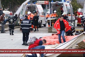 Chiar în zi de marți 13, pompierii cărășeni sunt în alertă! Au împânzit Reșița, Caransebeș, Moldova Nouă și Oravița