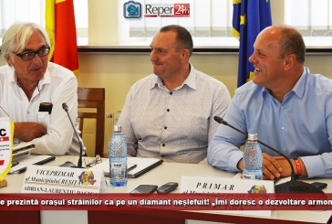 Popa le prezintă orașul străinilor ca pe un diamant neșlefuit! „Ca primar, îmi doresc pentru Reșița o dezvoltare armonioasă”