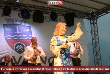 Furtuna a întrerupt concertul Mirelei Petrean de la Zilele orașului Moldova Nouă