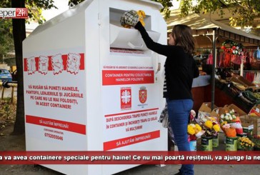 Reșița va avea containere speciale pentru haine! Ce nu mai poartă reșițenii, va ajunge la nevoiași