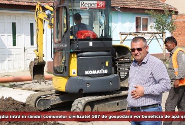 Răcășdia intră în rândul comunelor civilizate! 587 de gospodării vor beneficia de apă și canal