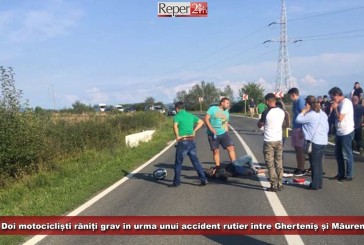 Doi motocliști răniți grav în urma unui accident petrecut între Măureni și Gherteniș!