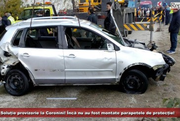 Soluție provizorie la Coronini! La 2 săptămâni de la tragedia în care au pierit 4 persoane, încă nu au fost montate parapetele de protecție!