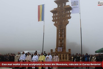 Cea mai înaltă cruce sculptată în lemn din România, înălțată în Caraș-Severin, între Teregova și Domașnea!