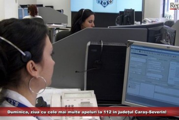 Duminica, ziua cu cele mai multe apeluri la 112! Cărășenii sună pentru a sesiza scandaluri, agresiuni, accidente sau furturi!