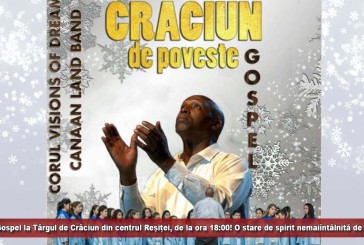 Muzica Gospel la Târgul de Crăciun din centrul Reșiței, de la ora 18:00! O stare de spirit nemaiîntâlnită de reșițeni!