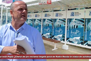 Primarul Ioan Popa: „Chelul dă jos reclama ilegală pusă de Radio Reșița în stația de autobuz Nera“!