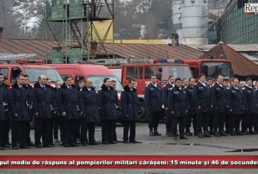 Timpul mediu de răspuns al pompierilor militari cărășeni: 15 minute și 46 de secunde!