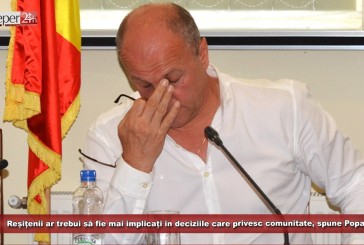 Reșițenii ar trebui să fie mai implicați în deciziile care privesc comunitate, spune primarul Popa! „Eu personal sunt dezamăgit”