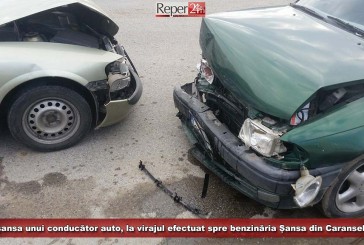Neșansa unui conducător auto la virajul efectuat spre benzinăria Șansa din Caransebeș!