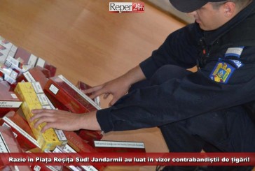 Razie în Piața Reșița Sud! Jandarmii au luat în vizor contrabandiștii de țigări!