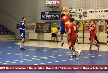 În Divizia A de handbal, CSM Reșița învinge spectaculos Universitatea Craiova, scor 37-28!