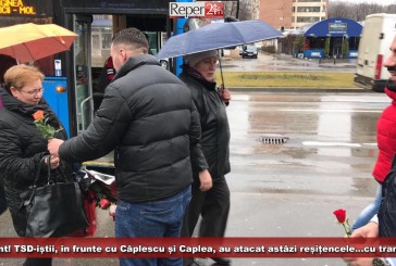 Șocant! TSD-iștii, în frunte cu Căplescu și Caplea, au atacat astăzi reșițencele…cu trandafiri!