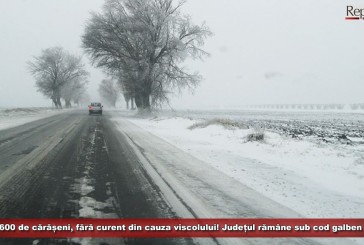 Peste 600 de cărășeni au rămas fără curent din cauza viscolului! Județul Caraș-Severin rămâne sub cod galben de ger!