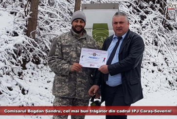 Punct ochit, punct lovit! Șeful Serviciului pentru Acțiuni Speciale, Bogdan Șandru, cel mai bun trăgător din cadrul IPJ Caraș-Severin!