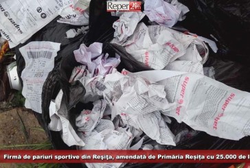 Firmă de pariuri sportive din Reşiţa, amendată de Primărie cu 25.000 de lei, după ce a aruncat deşeuri pe malul Bârzavei!