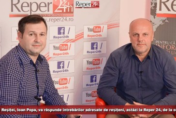 Primarul Reșiței, Ioan Popa, va răspunde întrebărilor adresate de reșițeni, astăzi la Reper 24, de la ora 18:00!