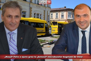 „Nașul“ Felix a ajuns greu la „botezul“ microbuzelor bugetate de Vela!