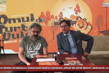 Regizorul Ștefan Iordănescu îndulcește teatrul reșițean! „Omul de turtă dulce“, duminică, ora 11:00!