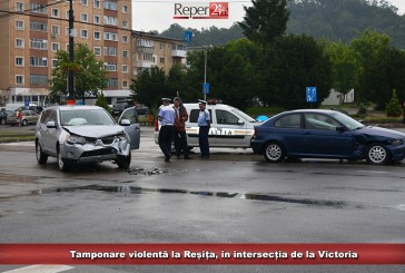 Tamponare violentă la Reșița, în intersecția de la Victoria!