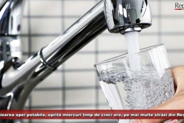 O nouă zi, o nouă întrerupere de apă! Furnizarea acesteia va fi oprită miercuri timp de cinci ore, pe mai multe străzi din Reșița!