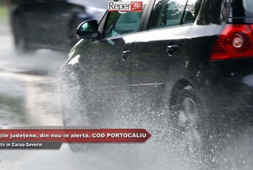 Atenționare! Cod portocaliu de ploi în Caraș-Severin, până marți seara!