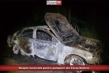 Noapte încărcată pentru pompierii din Caraș-Severin
