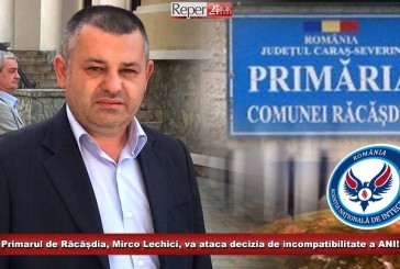 Primarul de Răcășdia, Mirco Lechici, va ataca decizia de incompatibilitate a ANI!