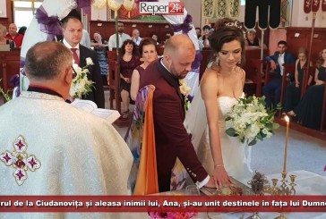 Primarul de la Ciudanovița și aleasa inimii lui, Ana, și-au unit destinele în fața lui Dumnezeu!