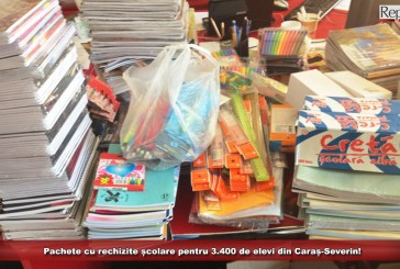 Pachete cu rechizite școlare pentru 3.400 de elevi din Caraș-Severin!