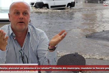  „În Reșița, pluvialul se amestecă în procent de 50% cu rahatul”! Străzile din municipiu, inundate la fiecare ploaie! Există soluții?