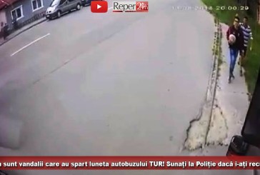 VIDEO – Autorii vandalizării autobuzului din Reșița, surprinși de camerele de filmat!